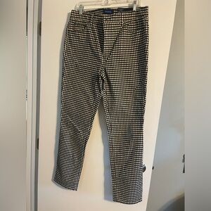 NWT Talbots corduroy straight leg pants. Buffalo check. Black/white Size 12